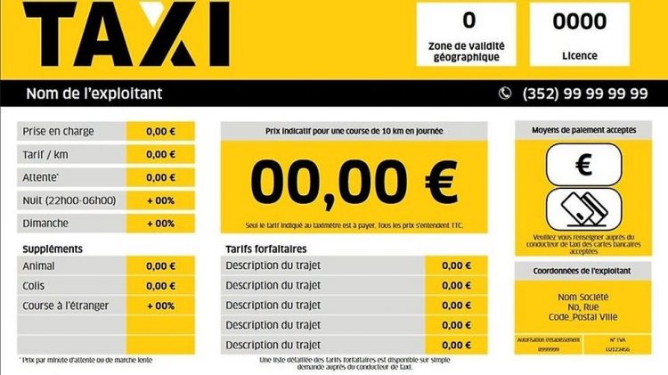 Taxi travel about to get more transparent in Luxembourg