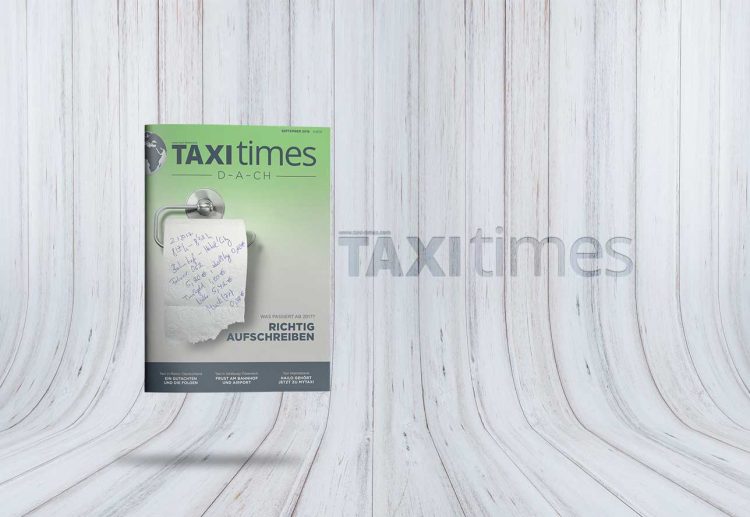 Aufzeichnungen auf Klopapier? Aktuelle Ausgabe der Taxi Times DACH beschreibt die Unsicherheit beim Thema Fiskaltaxameter