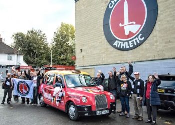 Charlton fans send London taxi to Belgium in protest