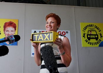 Australian Senator Pauline Hanson vows to take on Uber for destroying Queensland taxi industry