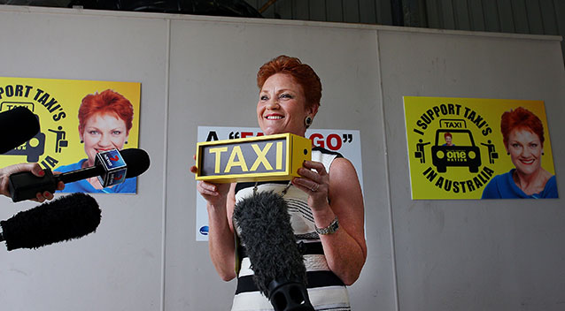 Australian Senator Pauline Hanson vows to take on Uber for destroying Queensland taxi industry