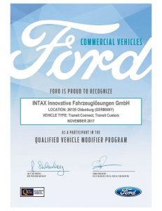 Ford QVM Zertifikat Foto: INTAX
