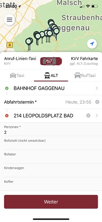 ALT-App Bestellung Foto: Taxi Holl