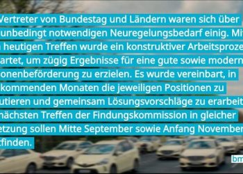 Findungskommission einig über „unbedingte Neuregelung des PBefG“