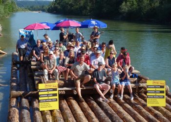 Taxitreff 2019: Floßfahrt mit der Scheuerwehr