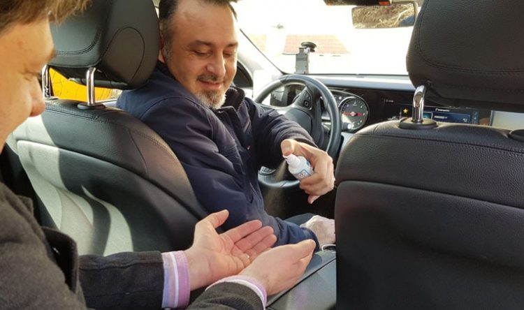 Hygiene für das Taxi