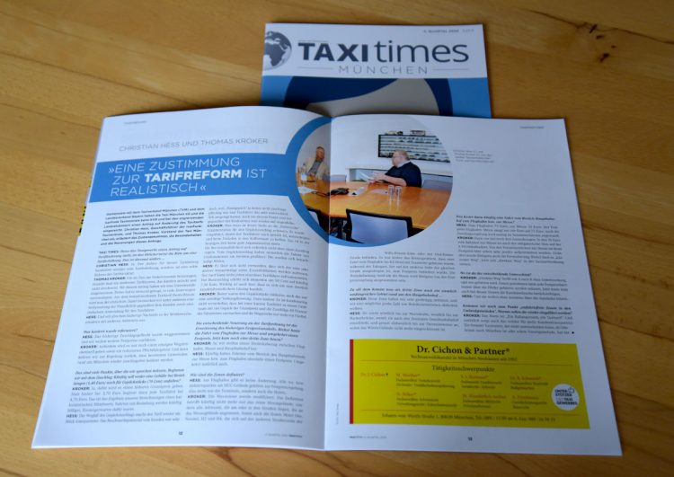 In München wird über Taxi gesprochen