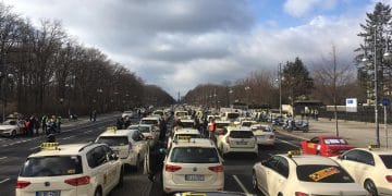 Große Taxidemo in Berlin für eine faire PBefG-Novelle
