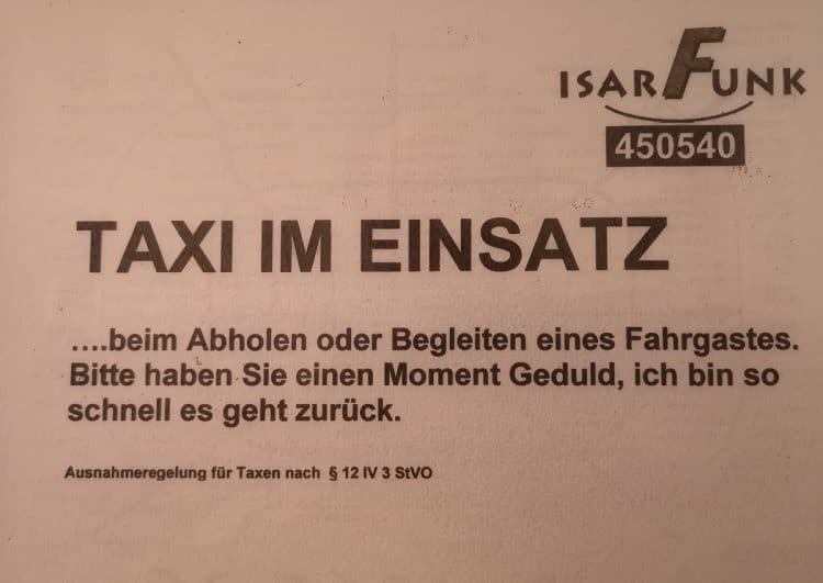 35 Euro Strafe bei Abholung eines behinderten Fahrgastes