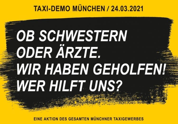 Münchens Taxler werden zur Sternfahrt aufgerufen