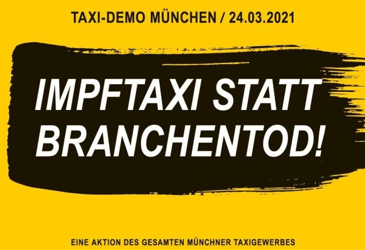 Münchens Taxler werden zur Sternfahrt aufgerufen