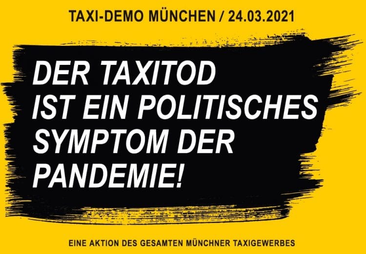 Münchens Taxler werden zur Sternfahrt aufgerufen