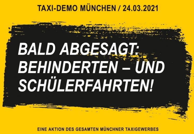 Münchens Taxler werden zur Sternfahrt aufgerufen