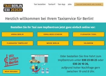 Taxi Berlin bietet vereinfachte Impffahrt-Bestellung