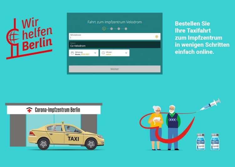 Taxi Berlin bietet vereinfachte Impffahrt-Bestellung