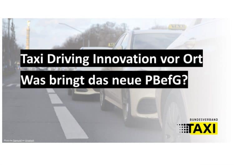 Schwerpunkt Nord: BVTM informiert zum PBefG