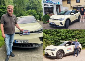 Erste E-Taxis bei Hamburgs Taxizentralen