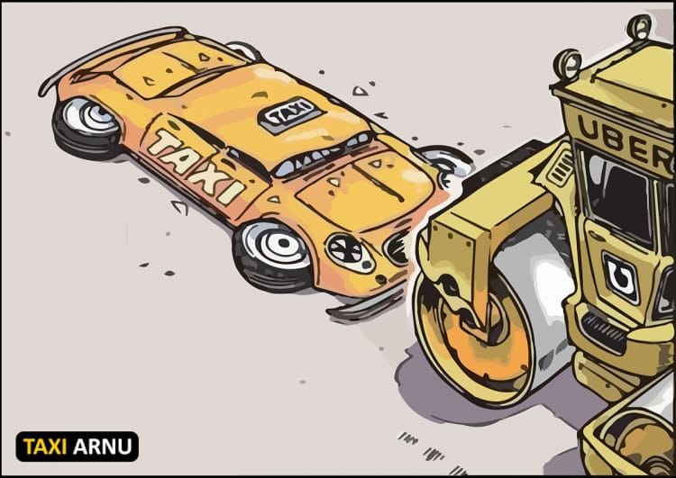 Anruf im Taxibüro: Uber am Telefon