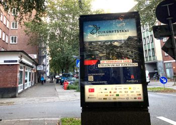 Das „Projekt Zukunftstaxi“ wird im Hamburger Stadtgebiet sichtbar