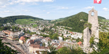 Taxi im schweizerischen Baden als Ersatz-Buslinie