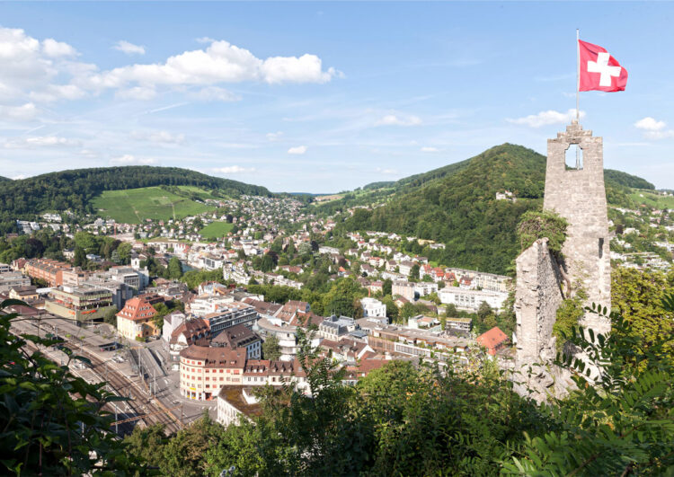 Taxi im schweizerischen Baden als Ersatz-Buslinie