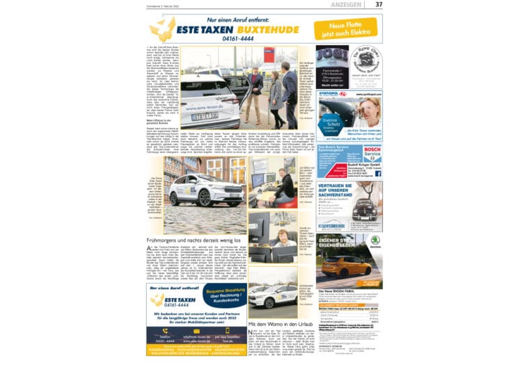 Seite 2 der Veröffentlichung im Buxtehuder Tageblatt.