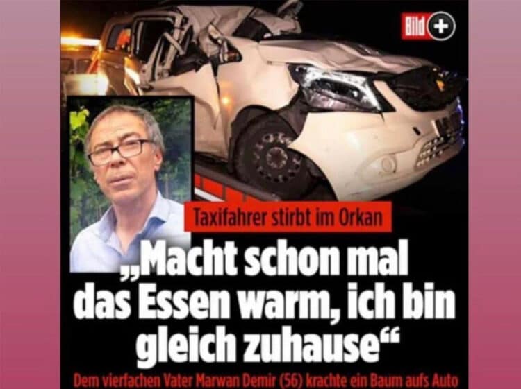 Sturm kostet Taxifahrer aus Münster das Leben