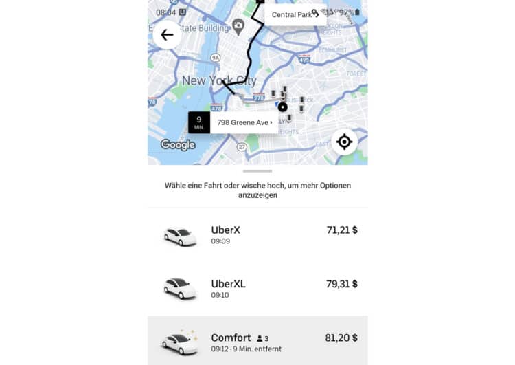 Uber will in New York auch Taxis vermitteln