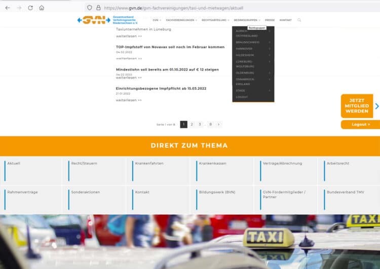 GVN-Webauftritt in neuem Design