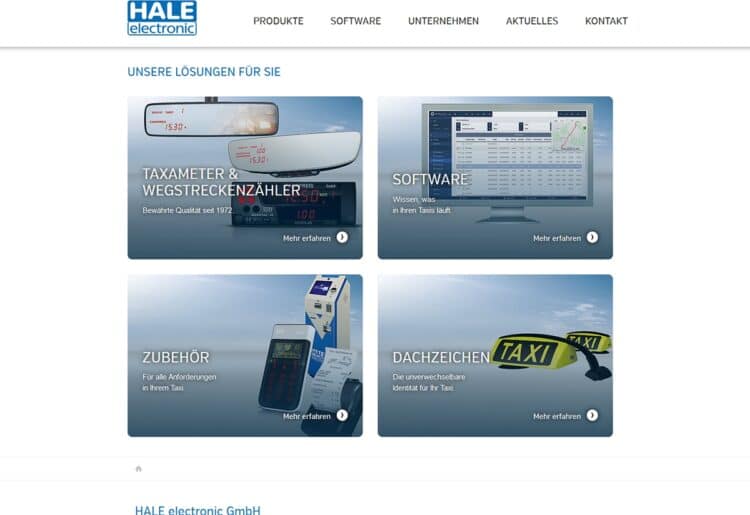 Hale mit neu gestaltetem Online-Auftritt