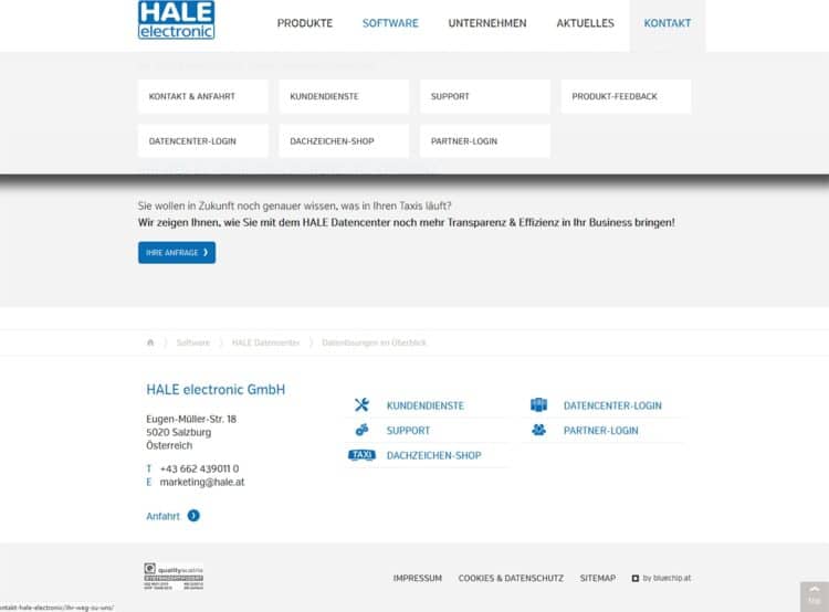 Hale mit neu gestaltetem Online-Auftritt