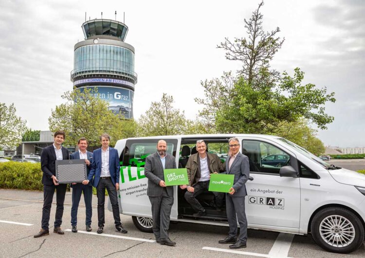 Flughafen Graz startet E-Shuttle-Testbetrieb in Verbindung mit konduktiver Ladeinfrastruktur
