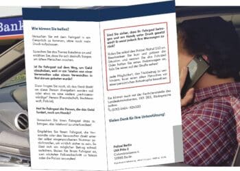 Polizei wendet sich mit Trickbetrug-Flyer direkt an Taxifahrer