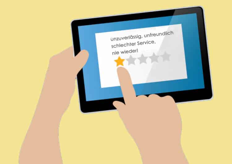 Negative Google Bewertung: Muss ich mir das gefallen lassen?