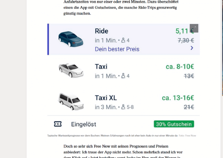Spiegel-Beitrag entlarvt Free Now