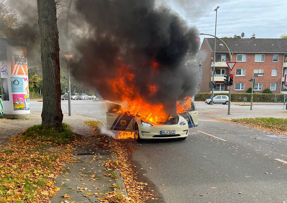 Der Brand eines Tesla-Taxis und seine Folgen