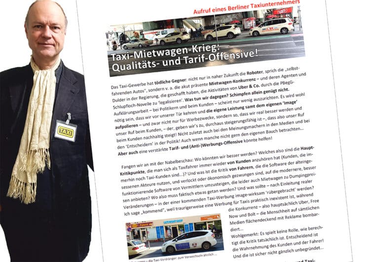 Positive Reaktionen auf private Taxi-Qualitätsoffensive