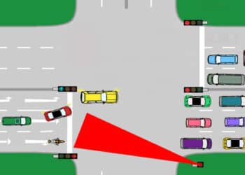 Rotlichtverstoß bei Spurwechsel