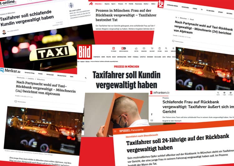 Vergewaltigung in München: Haft für Mietwagenfahrer, Medien schreiben weiter „Taxi“