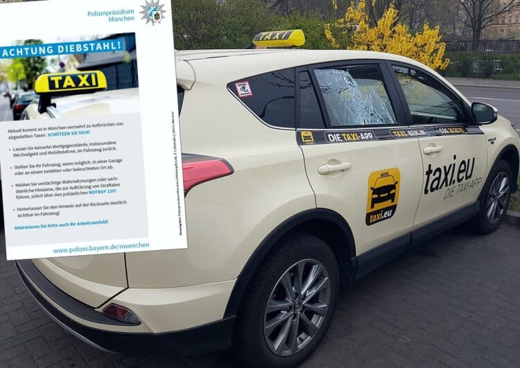 Münchner Polizei warnt vor Einbrüchen in Taxis