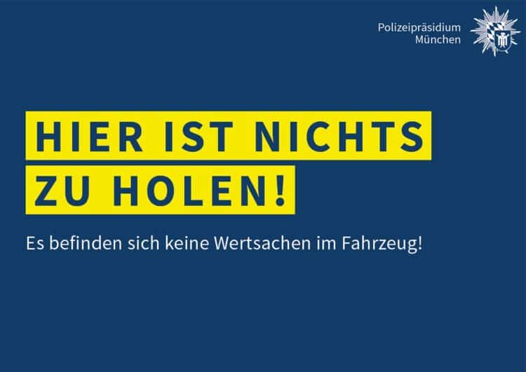 Münchner Polizei warnt vor Einbrüchen in Taxis