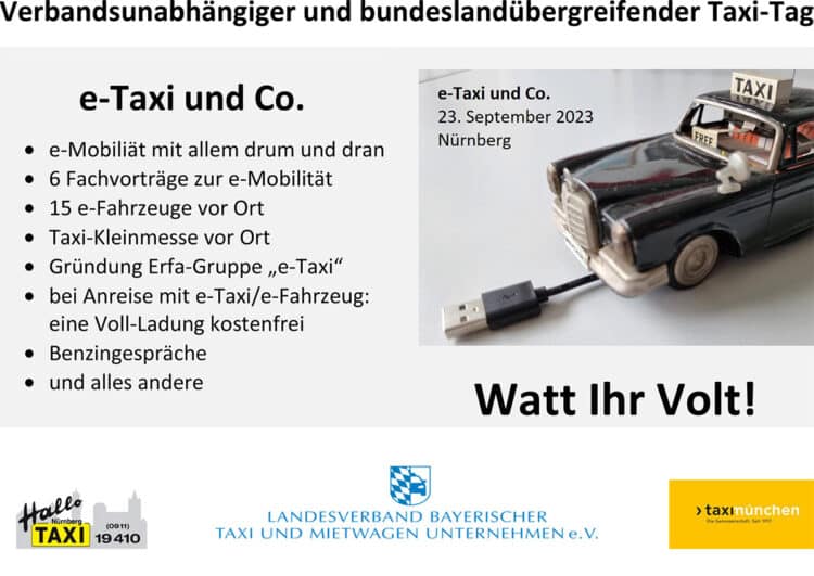 „Watt Ihr Volt“: e-Taxi-Tag Nürnberg
