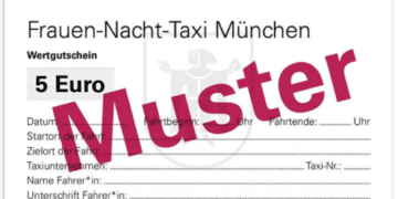 Gutscheine für das Frauen-Nachttaxi – bitte annehmen