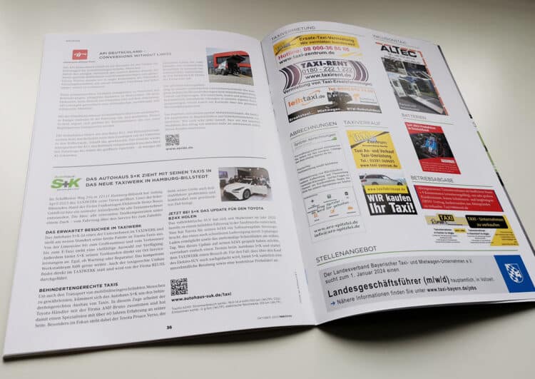 Taxidemo – Gedanken zum Mindestlohn – Taxis mit Paket