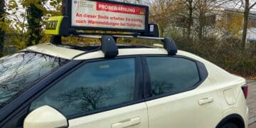 Katastrophenwarnungen künftig auch von Taxidächern