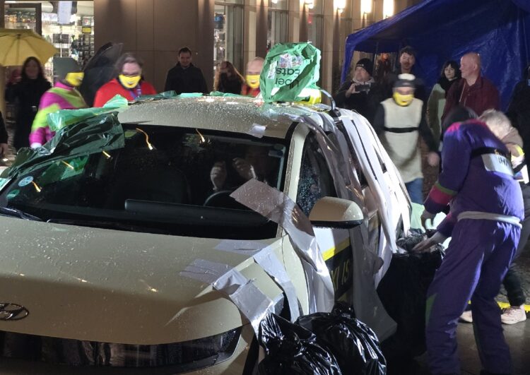 Wenn Uber-Protest zur Taxi-Kunst wird