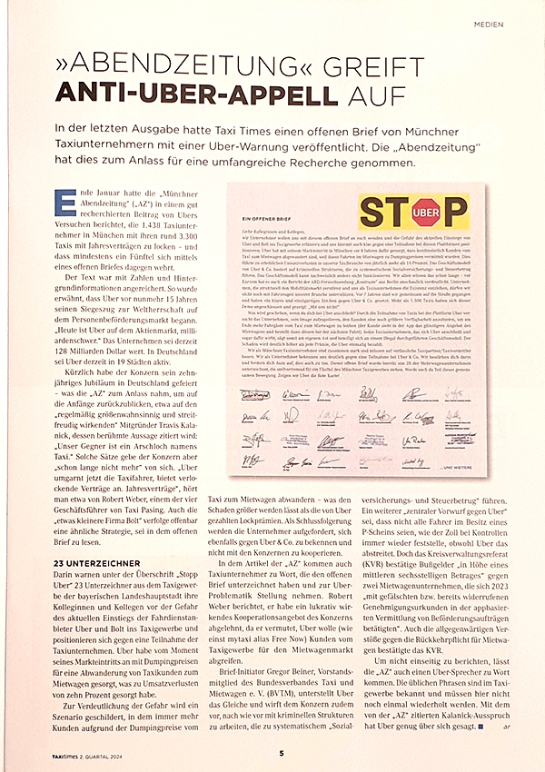 Der peinliche Hauptbahnhof – Taxi Times München erschienen