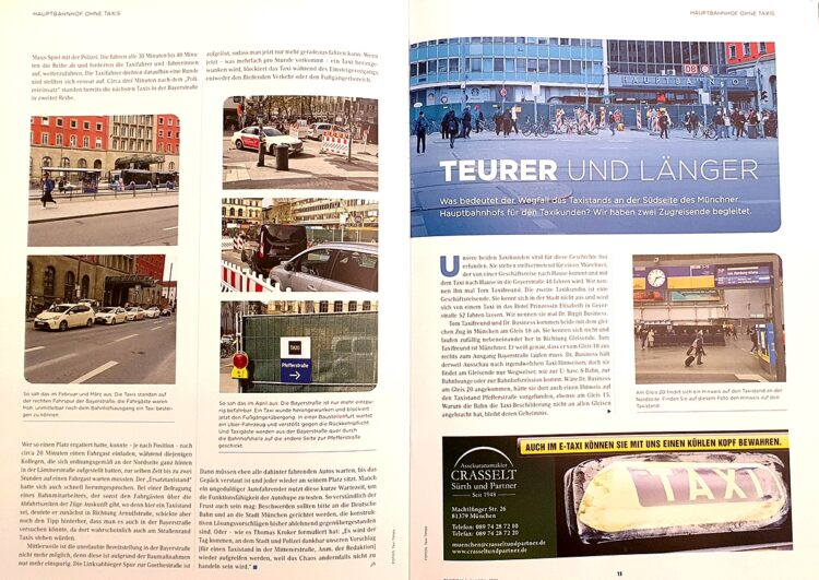 Der peinliche Hauptbahnhof – Taxi Times München erschienen