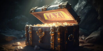 Das Taxi und sein Schatz im Kofferraum