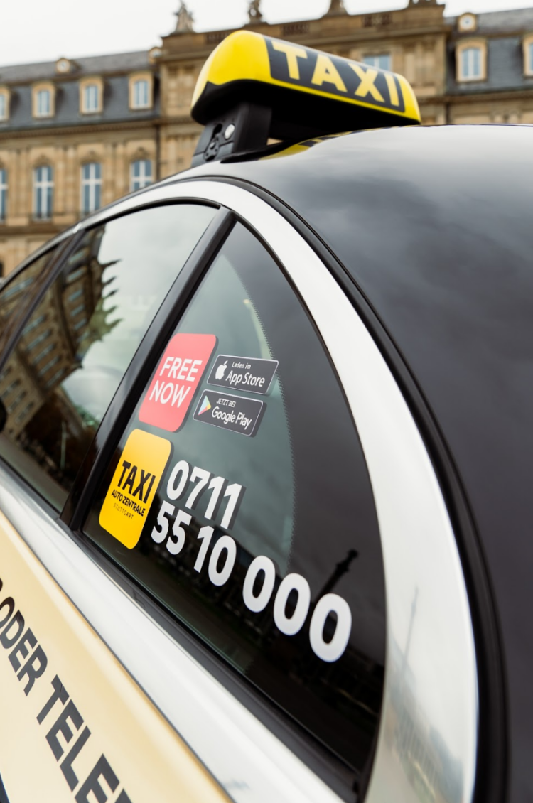 Free Now vermittelt ab sofort über die Stuttgarter Taxizentrale